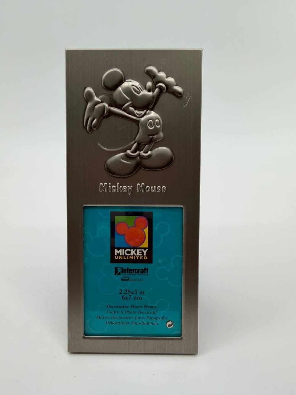 Disney Mickey Mouse Metal Photo Frame Intercraft 2.25x3 Vintage Small